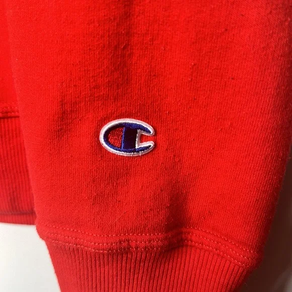 Champion Sweatshirt Mens Size M Red - Picture 6 of 9